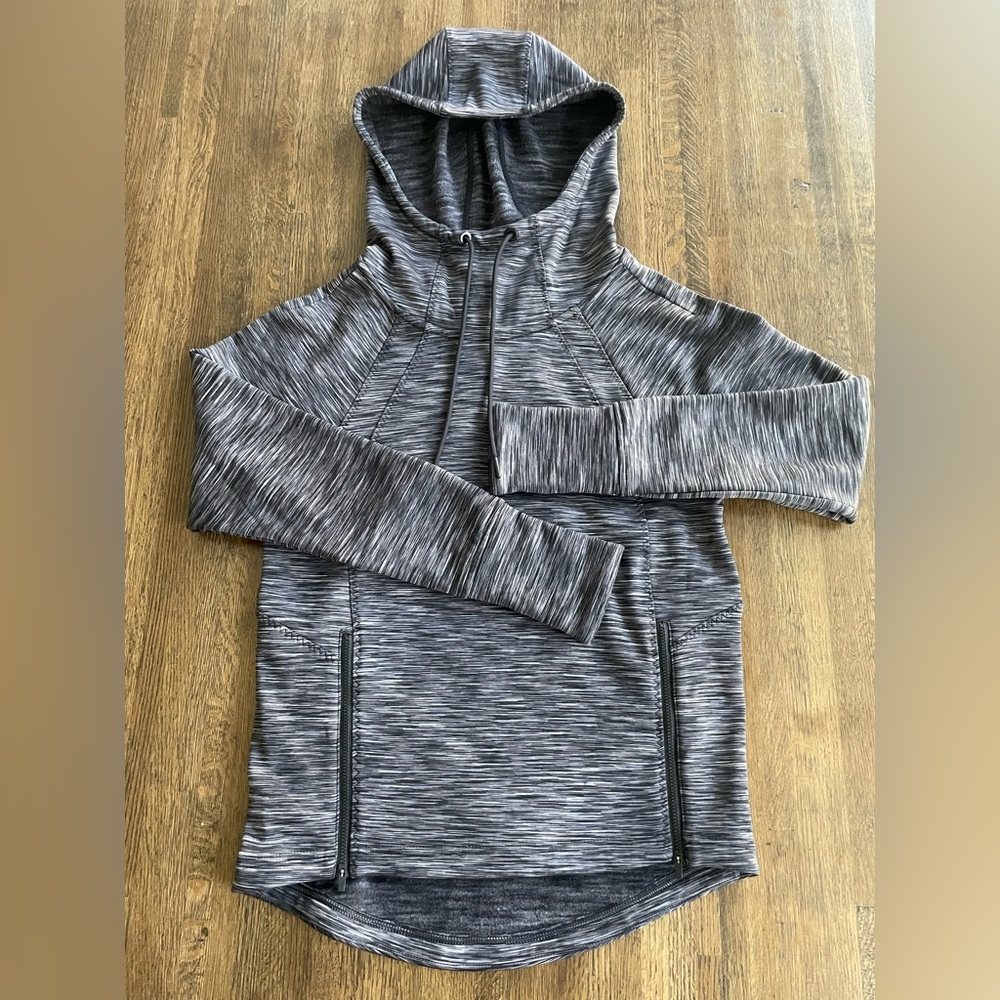 Athleta Heather Gray Sweatshirt/Hoodie - Size XXS